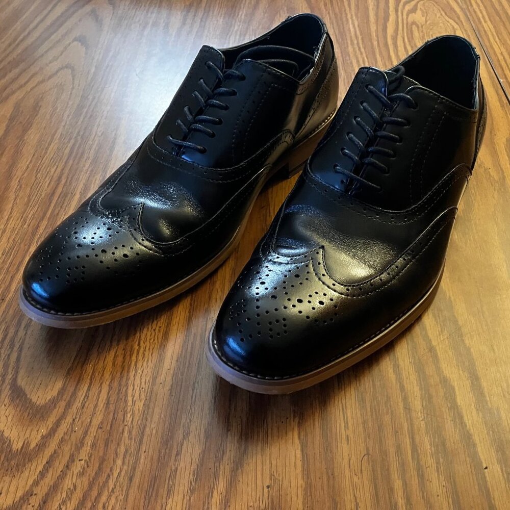 Stacy Adams Men's Sullivan Wingtip Oxford Dress Shoes Black Size 8